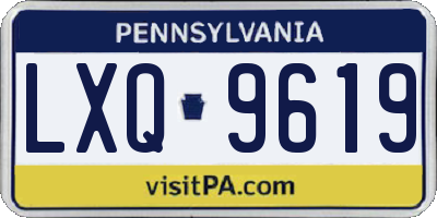 PA license plate LXQ9619