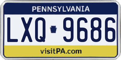 PA license plate LXQ9686