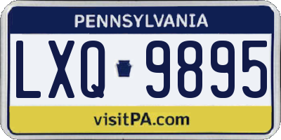 PA license plate LXQ9895