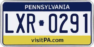 PA license plate LXR0291