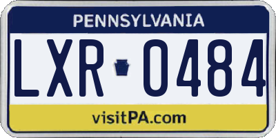 PA license plate LXR0484