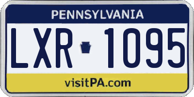 PA license plate LXR1095