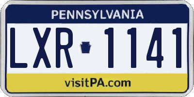 PA license plate LXR1141