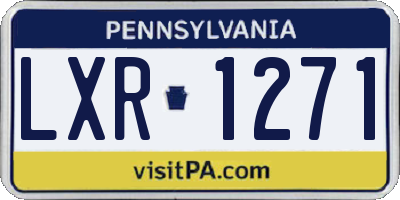 PA license plate LXR1271
