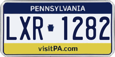 PA license plate LXR1282