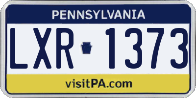 PA license plate LXR1373