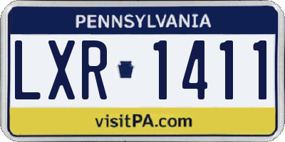 PA license plate LXR1411