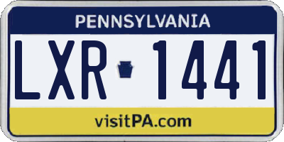 PA license plate LXR1441