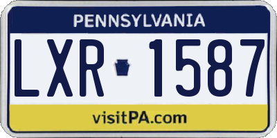 PA license plate LXR1587