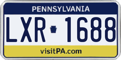 PA license plate LXR1688