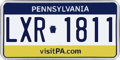 PA license plate LXR1811