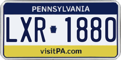 PA license plate LXR1880