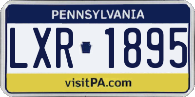 PA license plate LXR1895