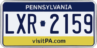 PA license plate LXR2159