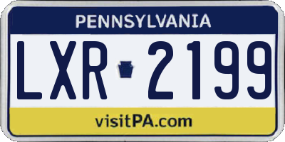 PA license plate LXR2199