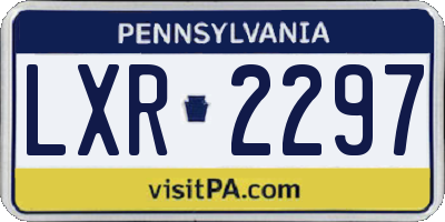 PA license plate LXR2297
