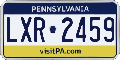 PA license plate LXR2459