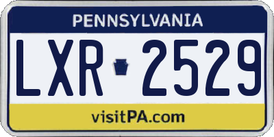 PA license plate LXR2529