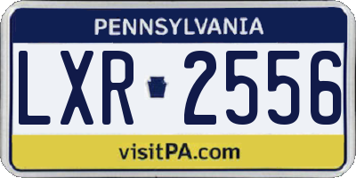 PA license plate LXR2556