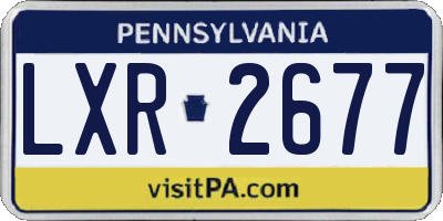 PA license plate LXR2677