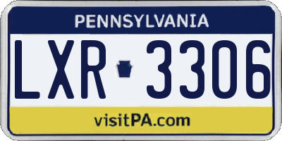 PA license plate LXR3306