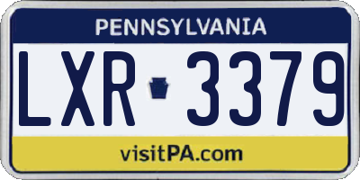 PA license plate LXR3379
