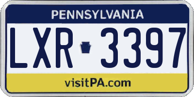 PA license plate LXR3397