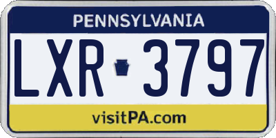 PA license plate LXR3797
