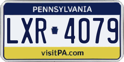 PA license plate LXR4079