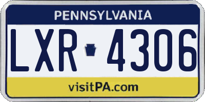 PA license plate LXR4306