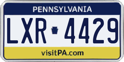 PA license plate LXR4429