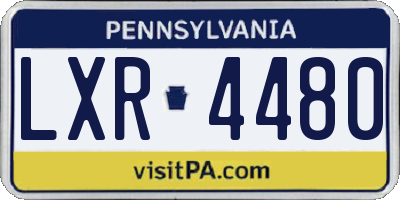 PA license plate LXR4480