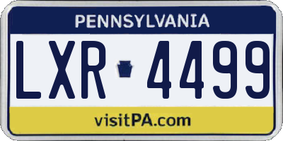 PA license plate LXR4499