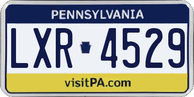 PA license plate LXR4529