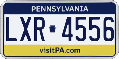 PA license plate LXR4556