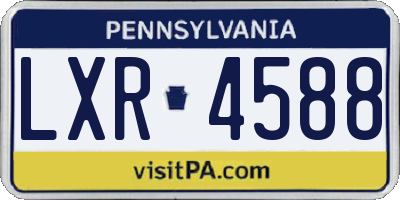 PA license plate LXR4588