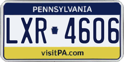 PA license plate LXR4606