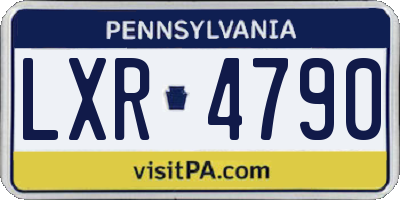 PA license plate LXR4790