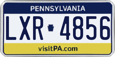 PA license plate LXR4856