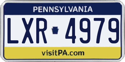 PA license plate LXR4979