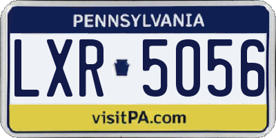 PA license plate LXR5056