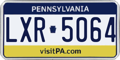 PA license plate LXR5064