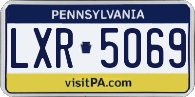 PA license plate LXR5069