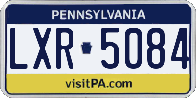 PA license plate LXR5084