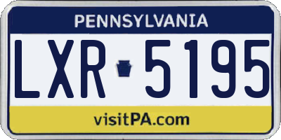 PA license plate LXR5195