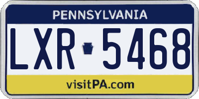 PA license plate LXR5468