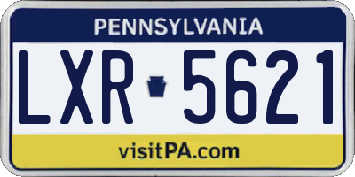 PA license plate LXR5621