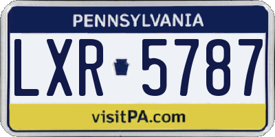 PA license plate LXR5787