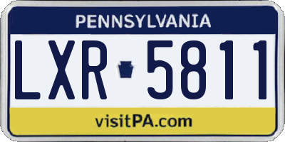 PA license plate LXR5811