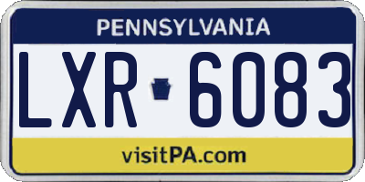 PA license plate LXR6083